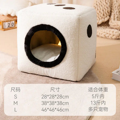 Warm Autumn Winter Closed Small House Kennel